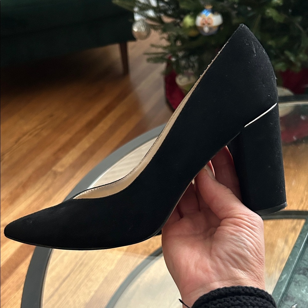 Marc Fisher Black Suede Heels